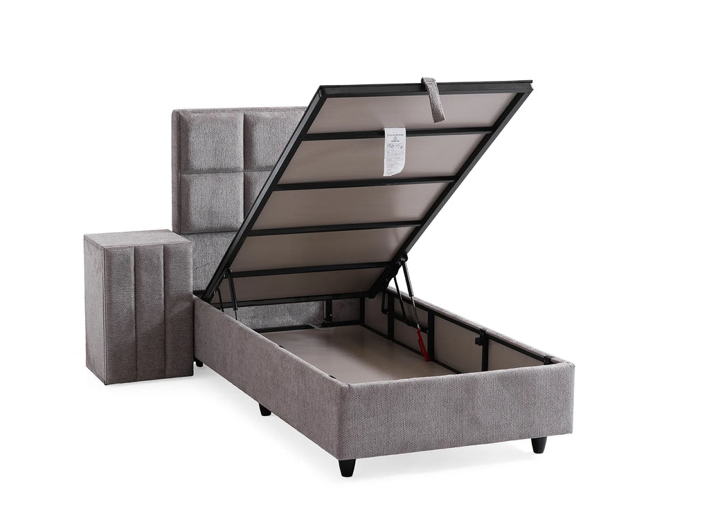 Tokyo Grau Einzelbett mit Bettkasten – Ansicht 5