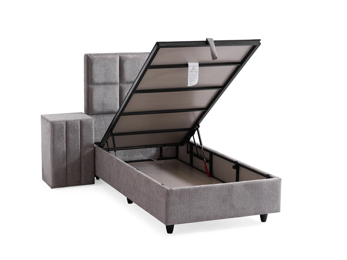 Tokyo Grau Einzelbett mit Bettkasten – Ansicht 5