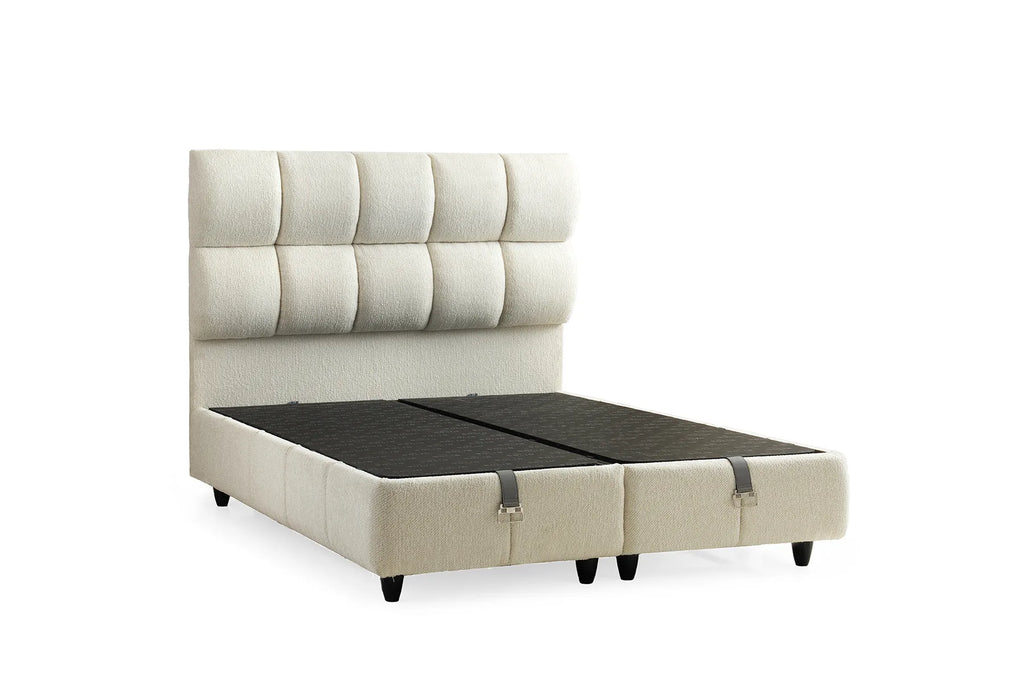 Puffy Creme Doppelbett mit Bettkasten – Ansicht 5