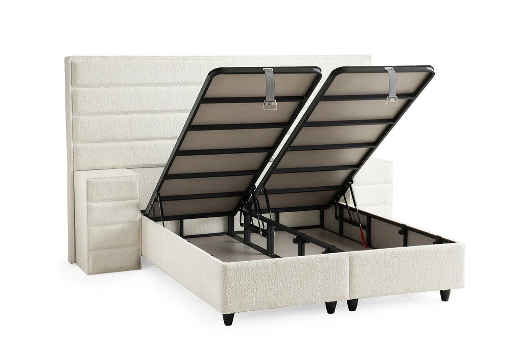 Calista Creme Doppelbett mit Bettkasten – Ansicht 5