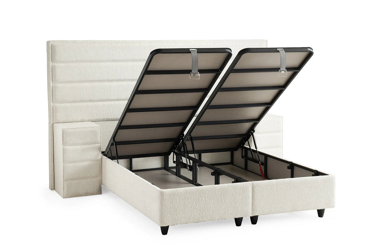 Calista Creme Doppelbett mit Bettkasten – Ansicht 5