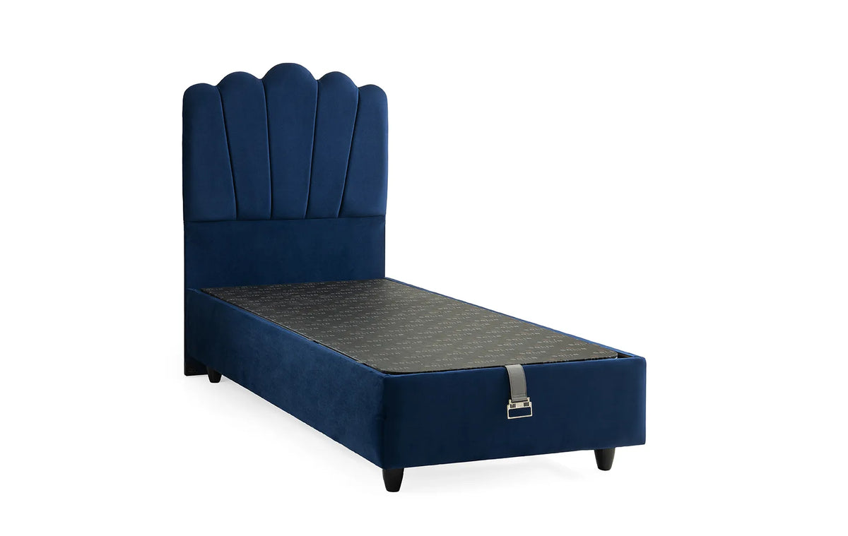 Parla Blau Einzelbett mit Bettkasten – Ansicht 3