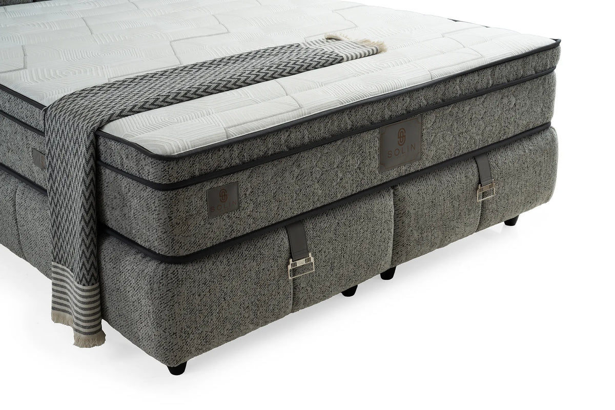 Puffy Grau Doppelbett mit Bettkasten – Ansicht 5