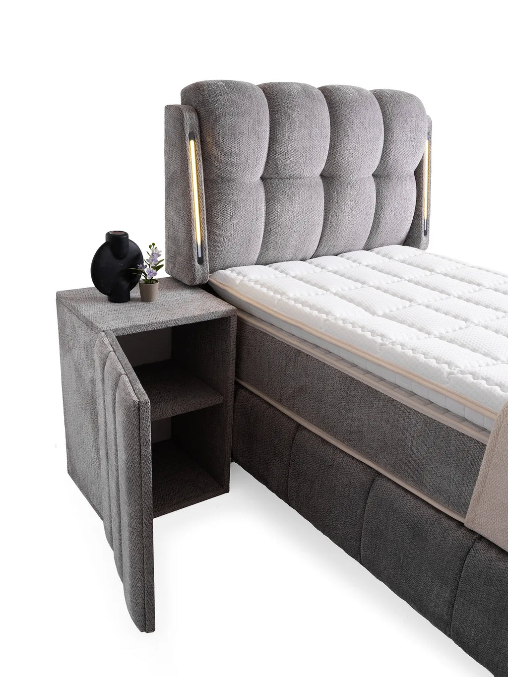 Roma Grau Einzelbett mit Bettkasten – Ansicht 7