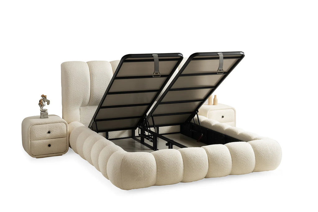 Star Creme Doppelbett mit Bettkasten – Ansicht 7