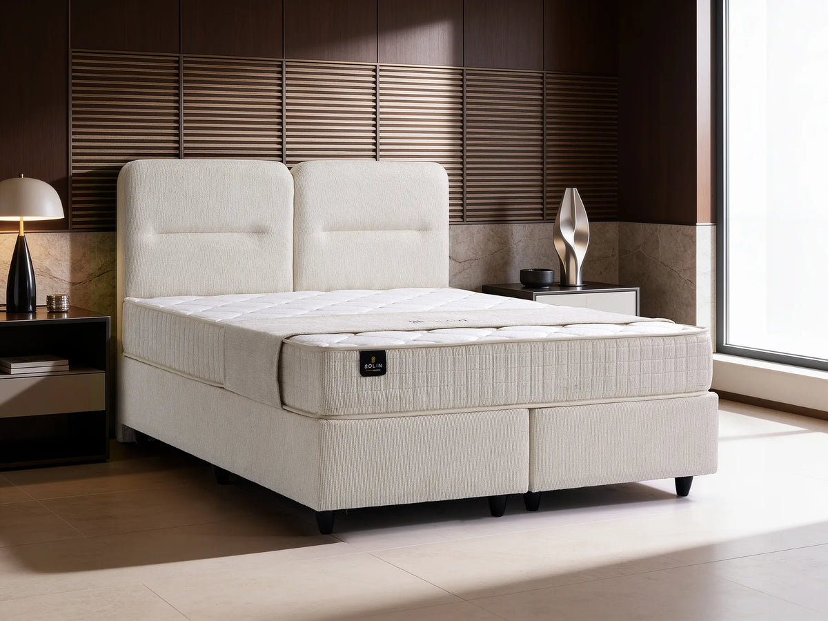 Dallas Creme Doppelbett mit Bettkasten – Ansicht 1