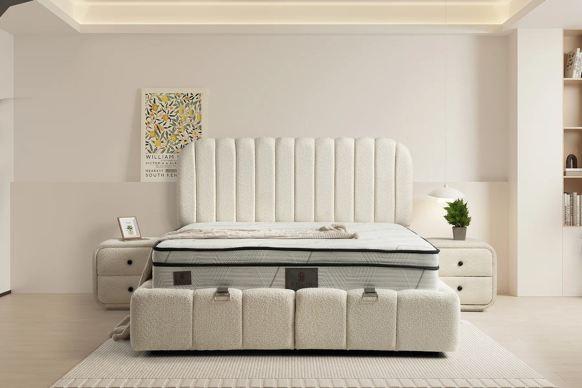 Royal Creme Doppelbett mit Bettkasten – Ansicht 2