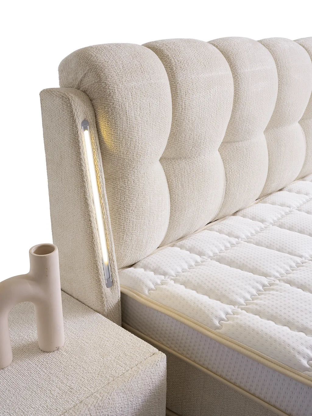 Roma Creme Doppelbett mit Bettkasten – Ansicht 7