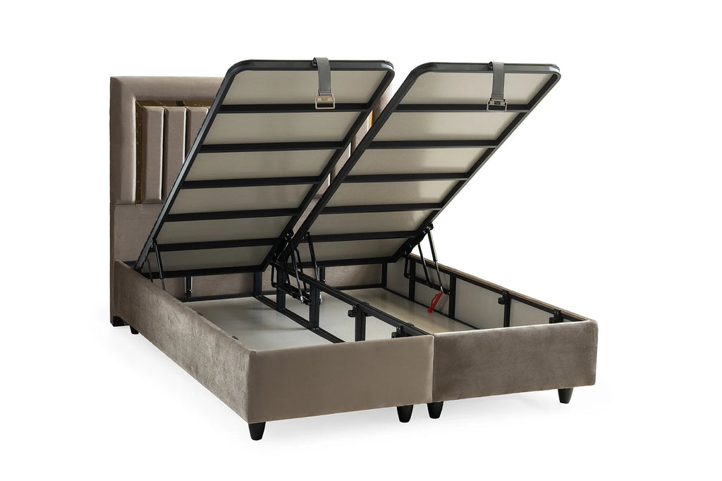 Güzide Gold Doppelbett mit Bettkasten – Ansicht 3