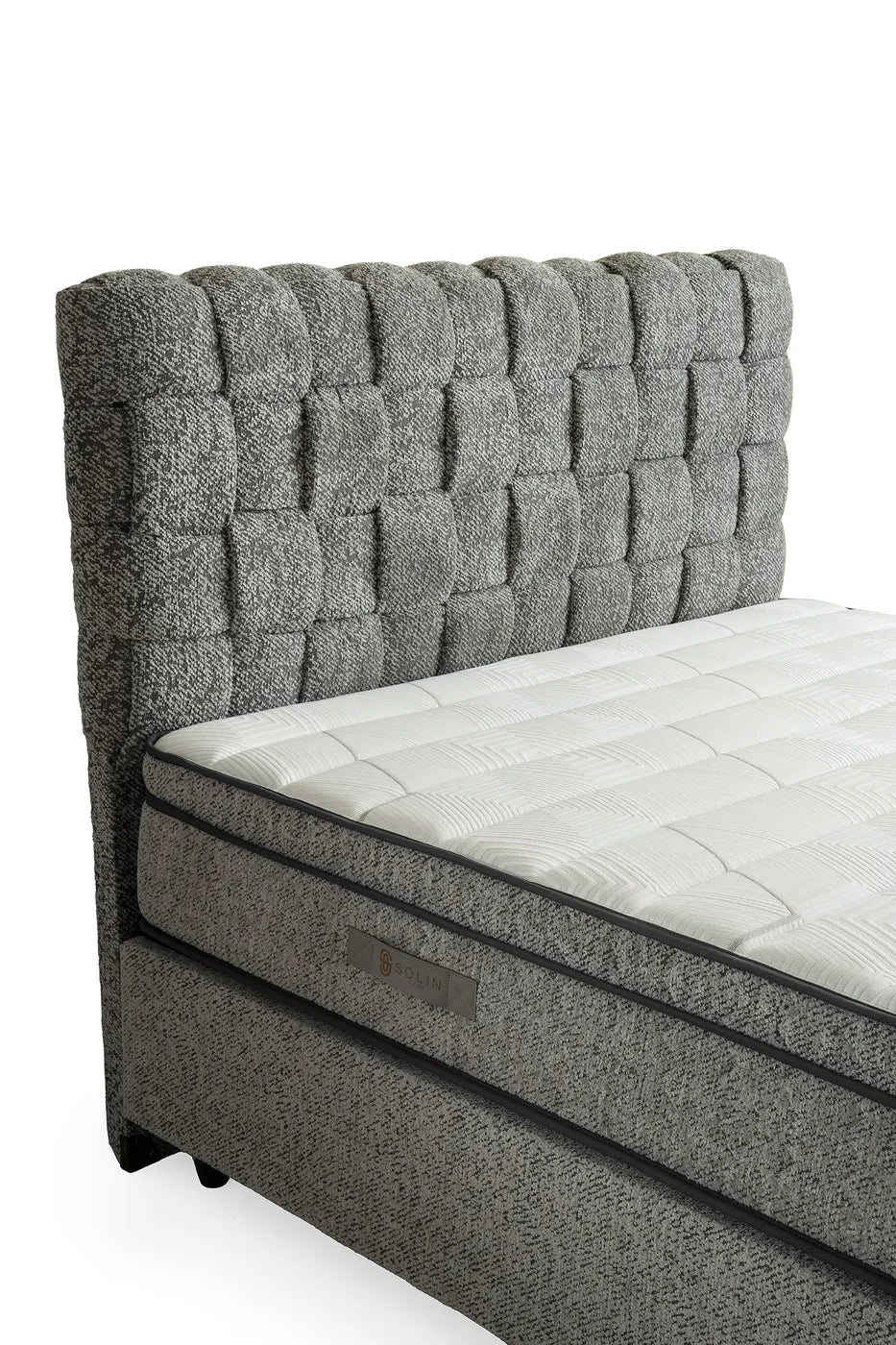 Hasır Grau Doppelbett mit Bettkasten – Ansicht 3