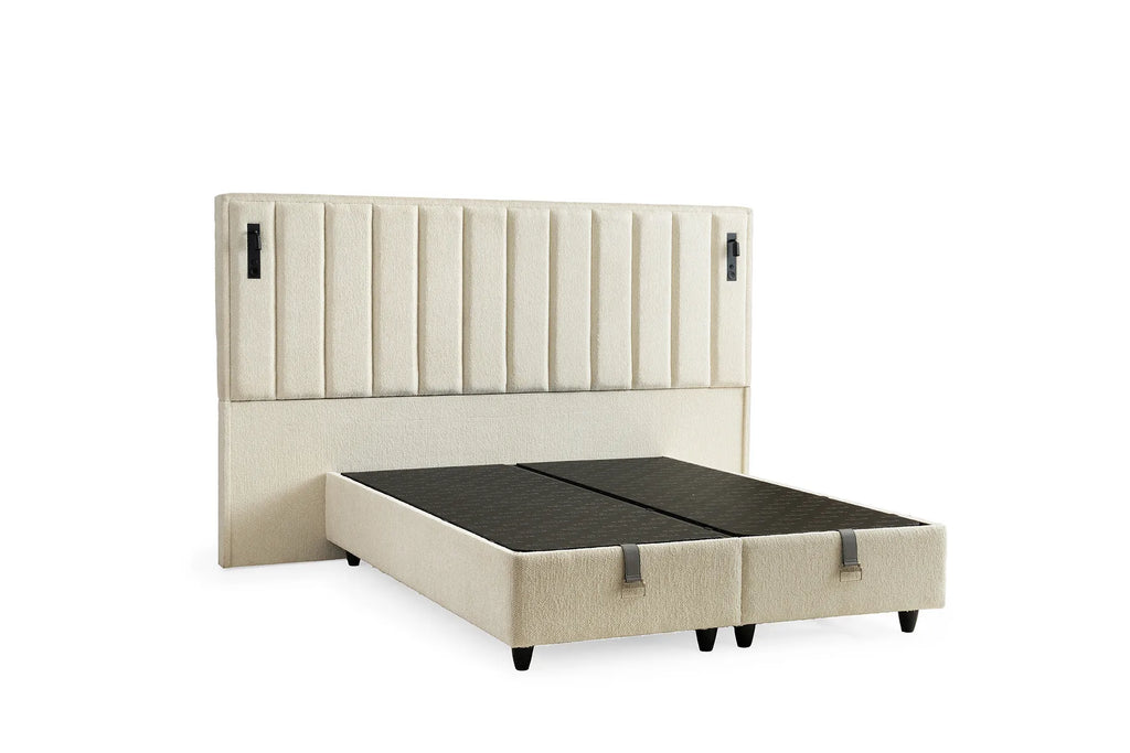 Pella Creme Doppelbett mit Bettkasten – Ansicht 9