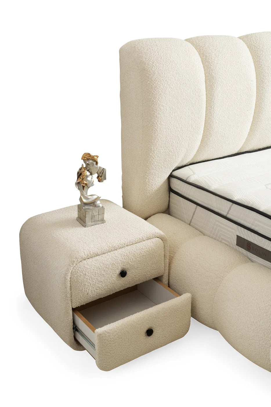 Star Creme Doppelbett mit Bettkasten – Ansicht 9