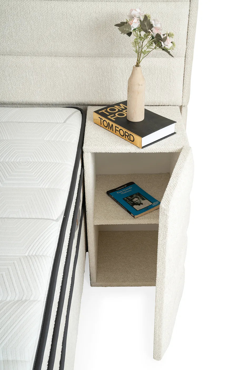 Calista Creme Doppelbett mit Bettkasten – Ansicht 8