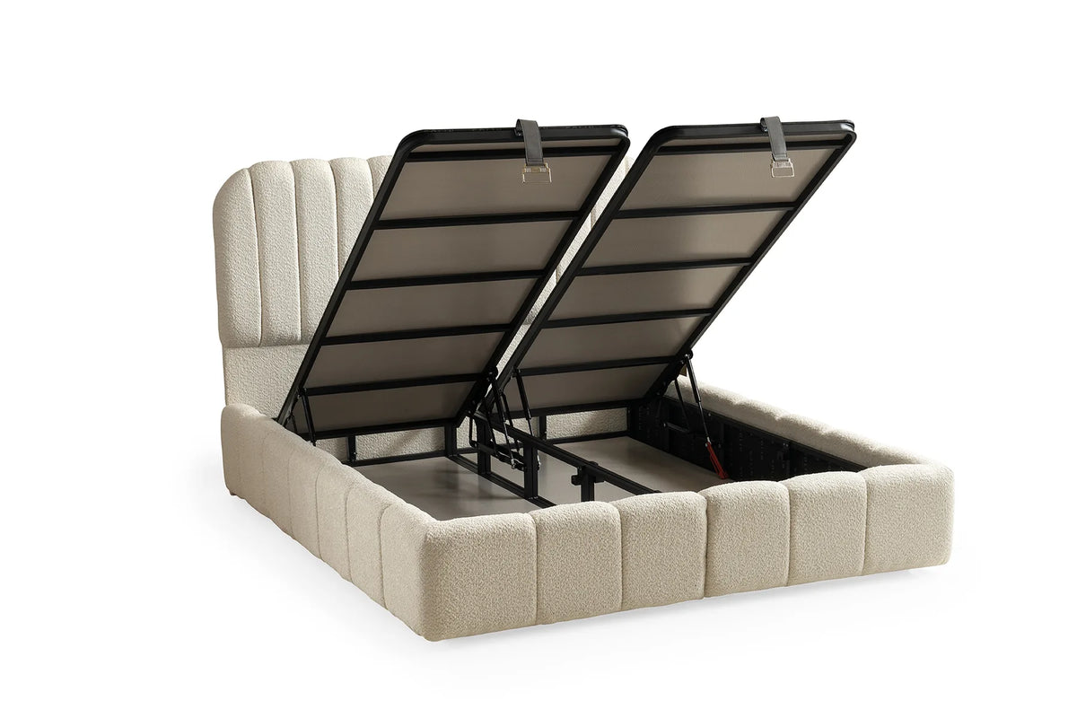 Royal Creme Doppelbett mit Bettkasten – Ansicht 6