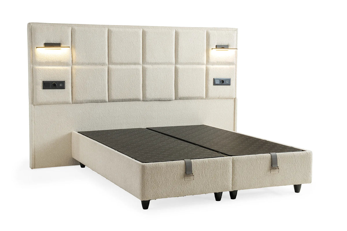 Vanessa Creme Doppelbett mit Bettkasten – Ansicht 3