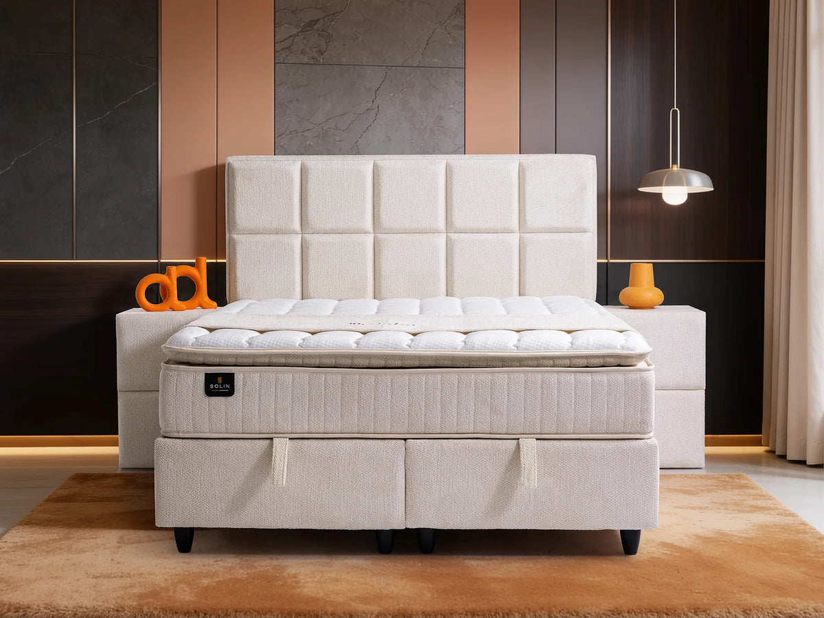 Tokyo Creme Doppelbett mit Bettkasten – Ansicht 2