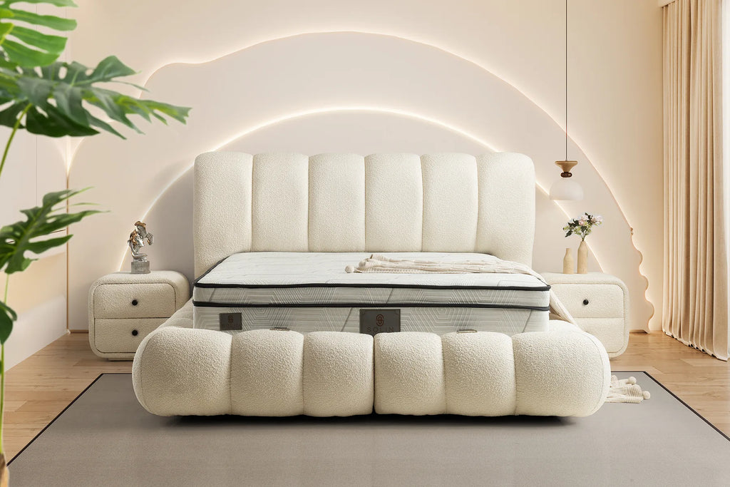 Star Creme Doppelbett mit Bettkasten – Ansicht 2