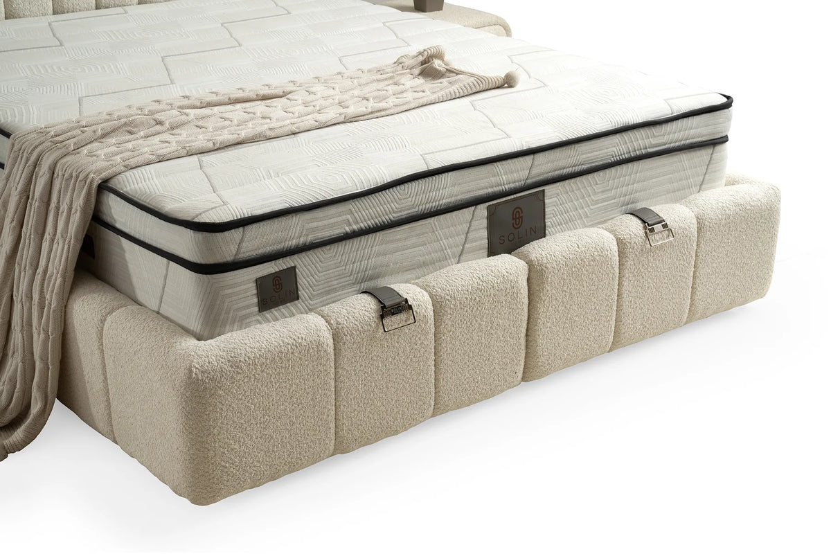 Royal Creme Doppelbett mit Bettkasten – Ansicht 7