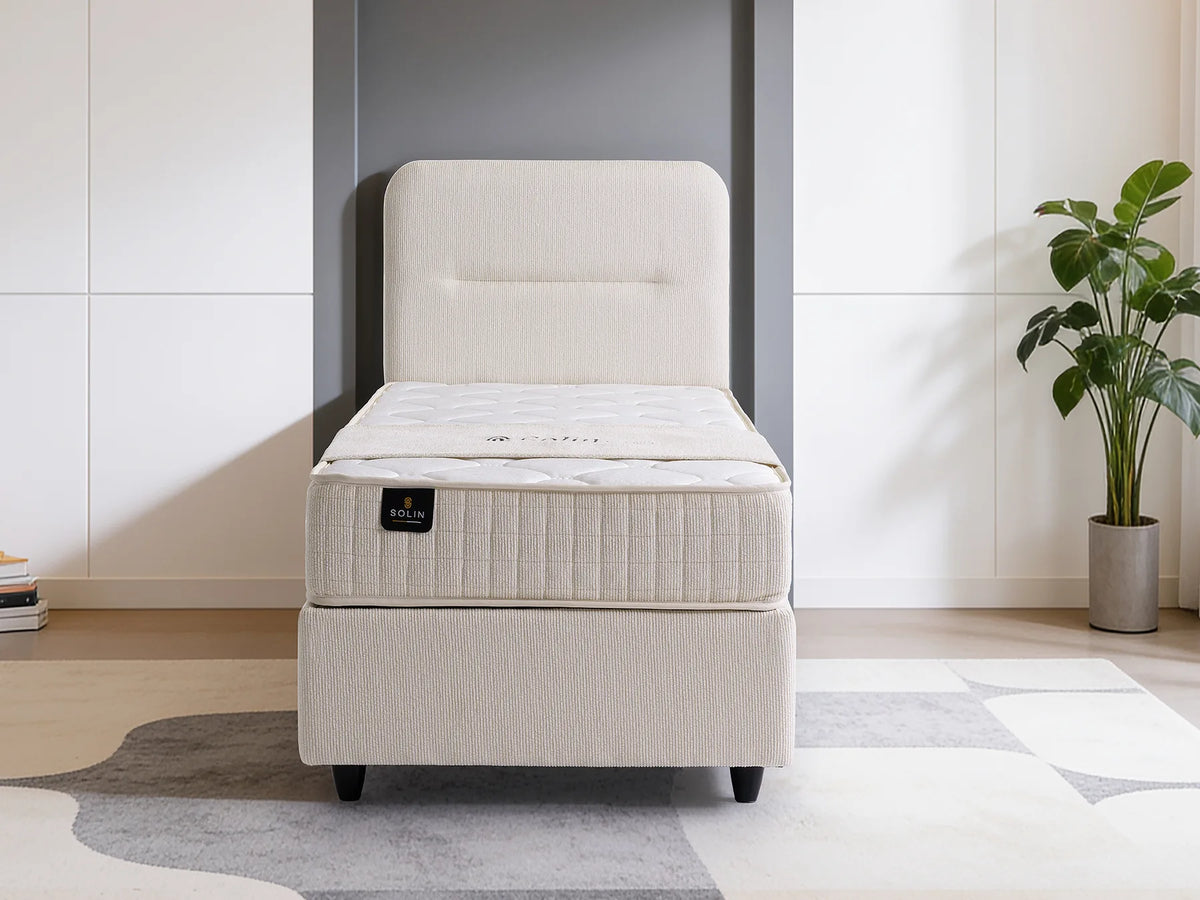 Dallas Creme Einzelbett mit Bettkasten – Ansicht 2