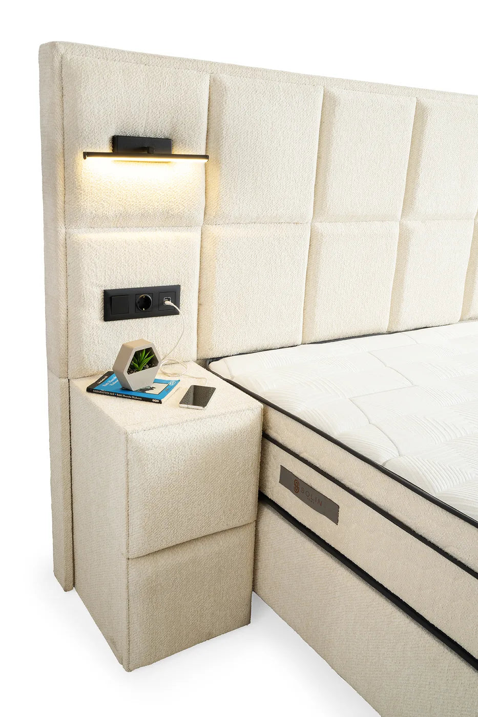 Vanessa Creme Doppelbett mit Bettkasten – Ansicht 7