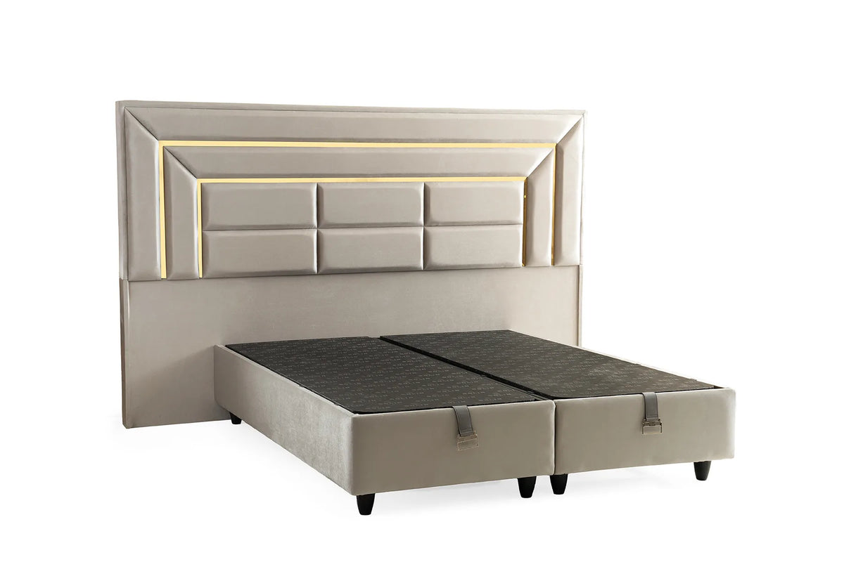 Luxury Gold Doppelbett mit Bettkasten – Ansicht 2