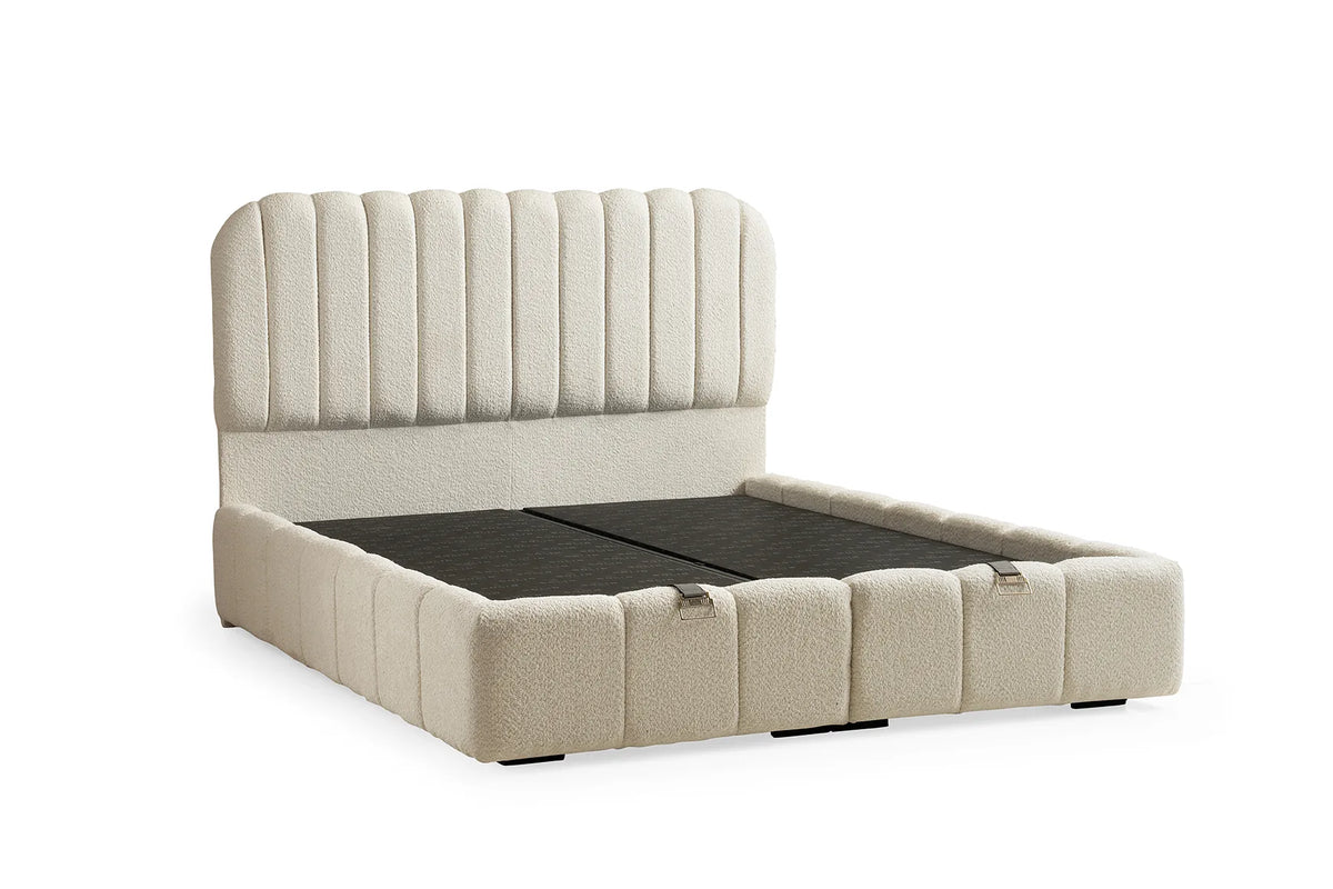 Royal Creme Doppelbett mit Bettkasten – Ansicht 5