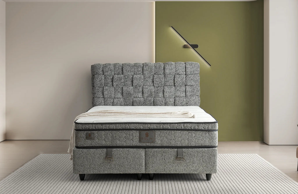 Hasır Grau Doppelbett mit Bettkasten – Ansicht 2