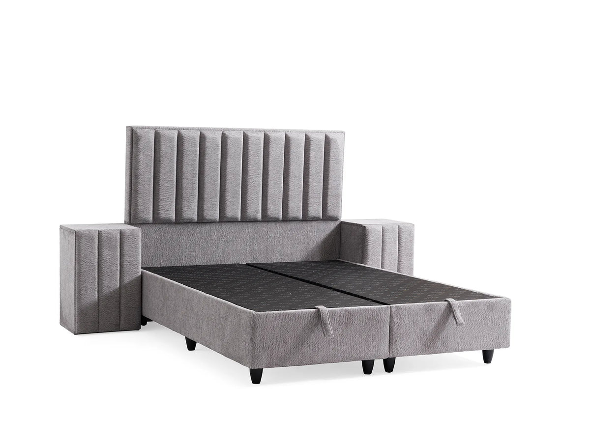 Palu Grau Doppelbett mit Bettkasten – Ansicht 5