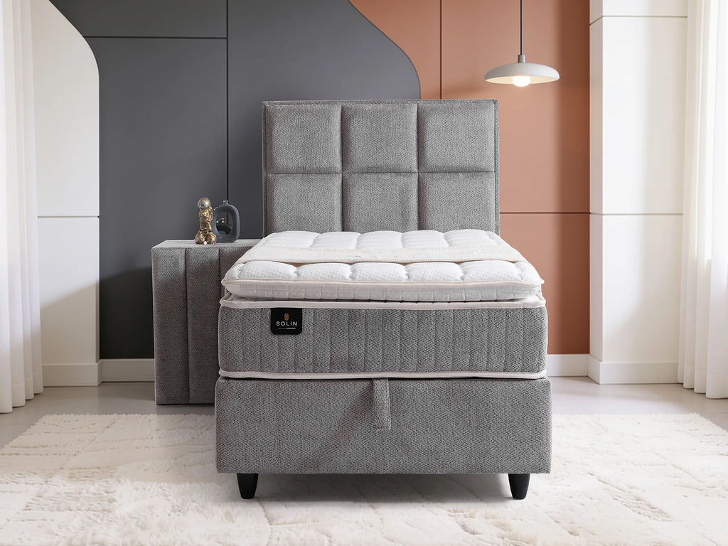 Tokyo Grau Einzelbett mit Bettkasten – Ansicht 2