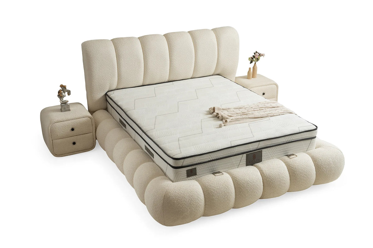 Star Creme Doppelbett mit Bettkasten – Ansicht 3