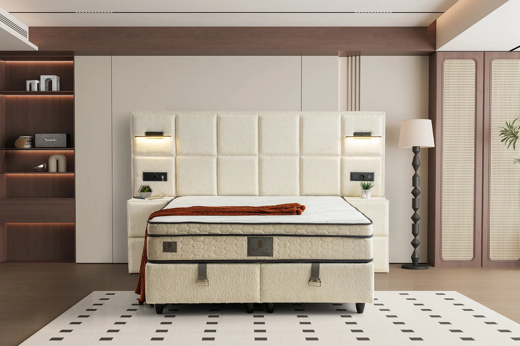 Vanessa Creme Doppelbett mit Bettkasten – Ansicht 2