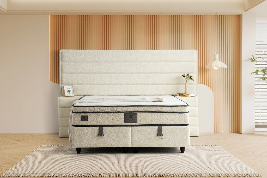 Calista Creme Doppelbett mit Bettkasten – Ansicht 2