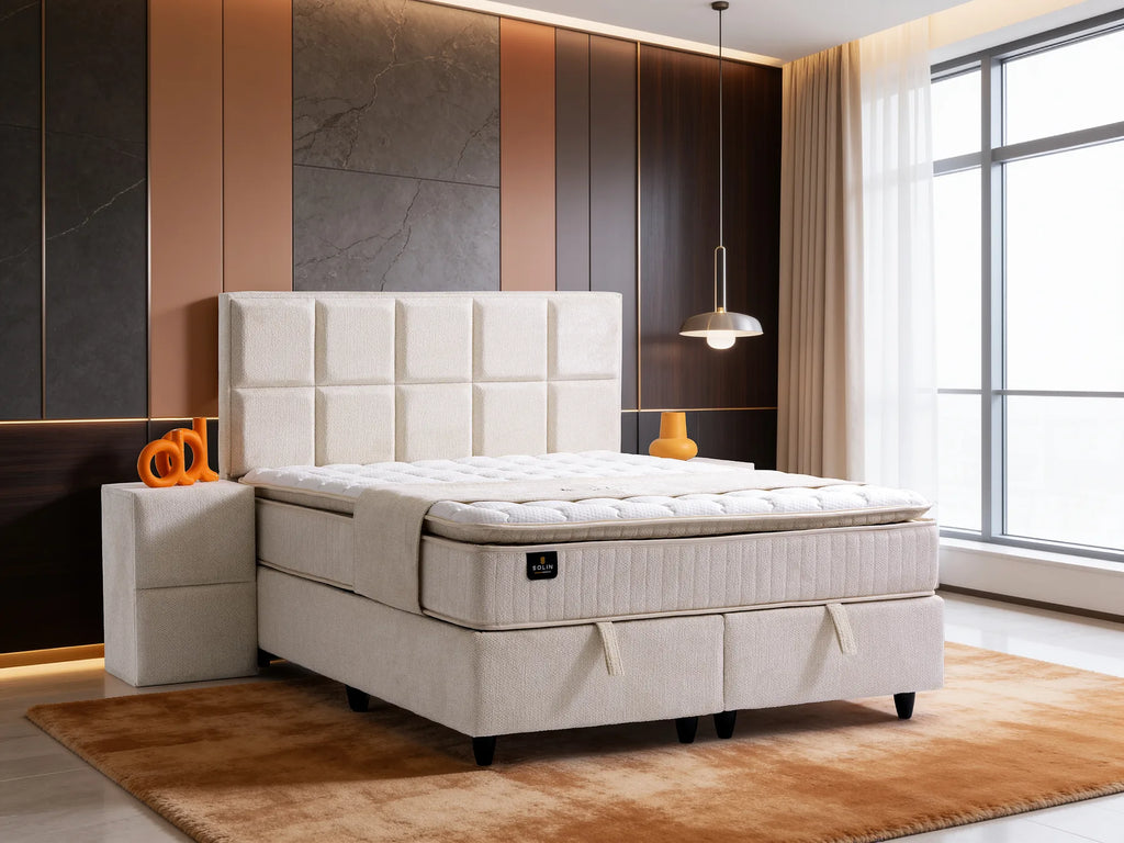Tokyo Creme Doppelbett mit Bettkasten – Ansicht 1