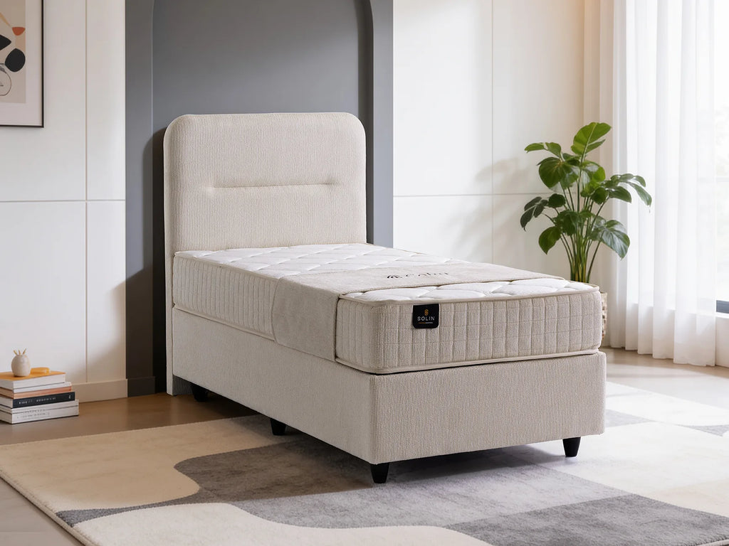 Dallas Creme Einzelbett mit Bettkasten – Ansicht 1