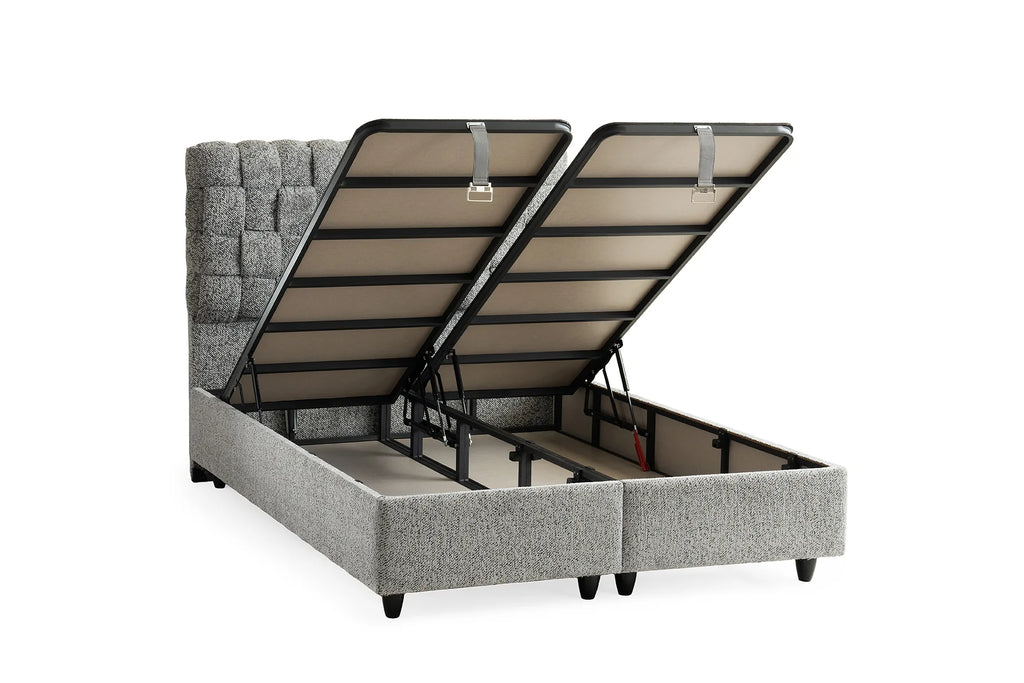 Hasır Grau Doppelbett mit Bettkasten – Ansicht 6