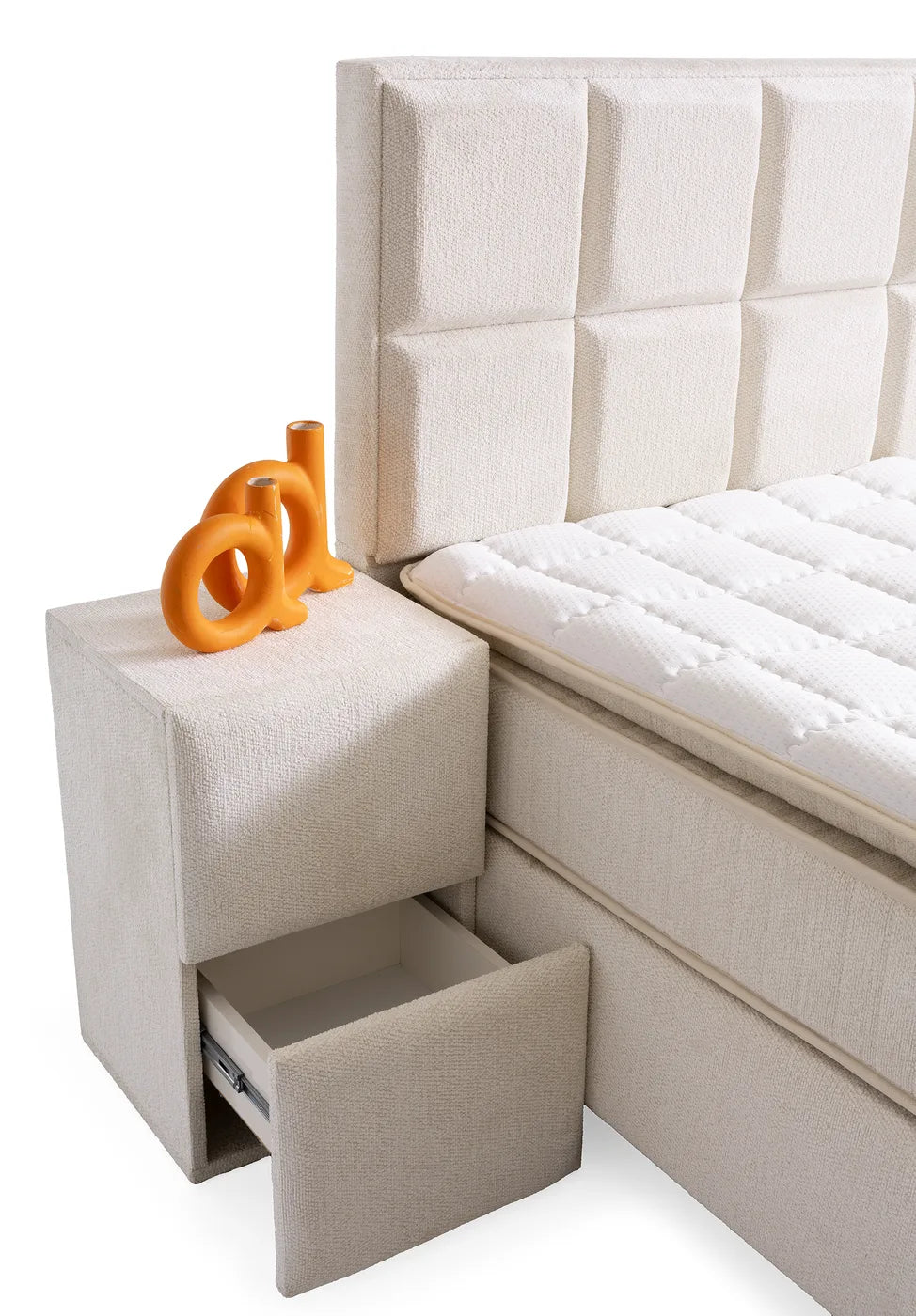 Tokyo Creme Doppelbett mit Bettkasten – Ansicht 7