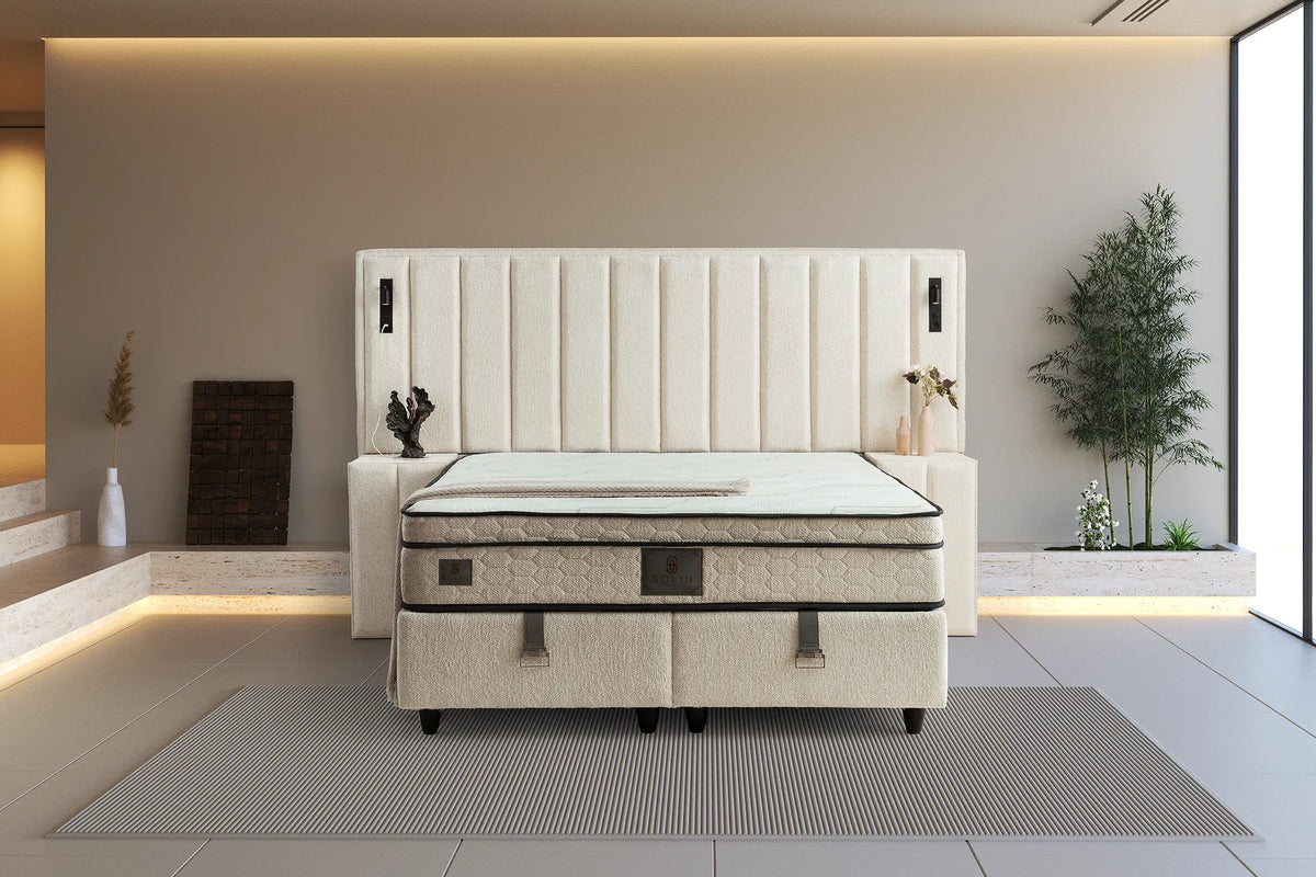 Pella Creme Doppelbett mit Bettkasten – Ansicht 2
